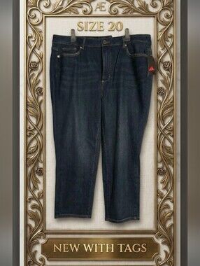 Stretch Straight-Leg Jeans - Addition Elle - Women's - Size 20 - NEW WITH TAGS
